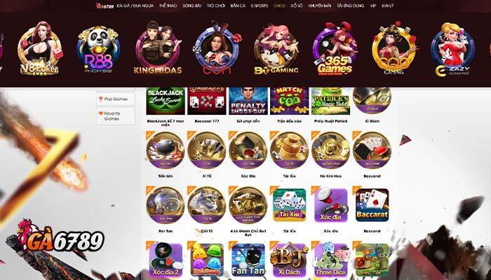 Các trò chơi hấp dẫn tại Game Bài GA6789