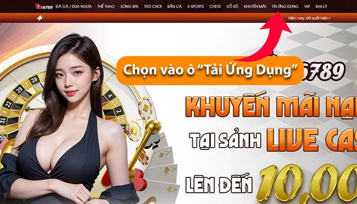 Chọn vào ô Tải Ứng Dụng